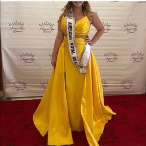Yellow pageant gown